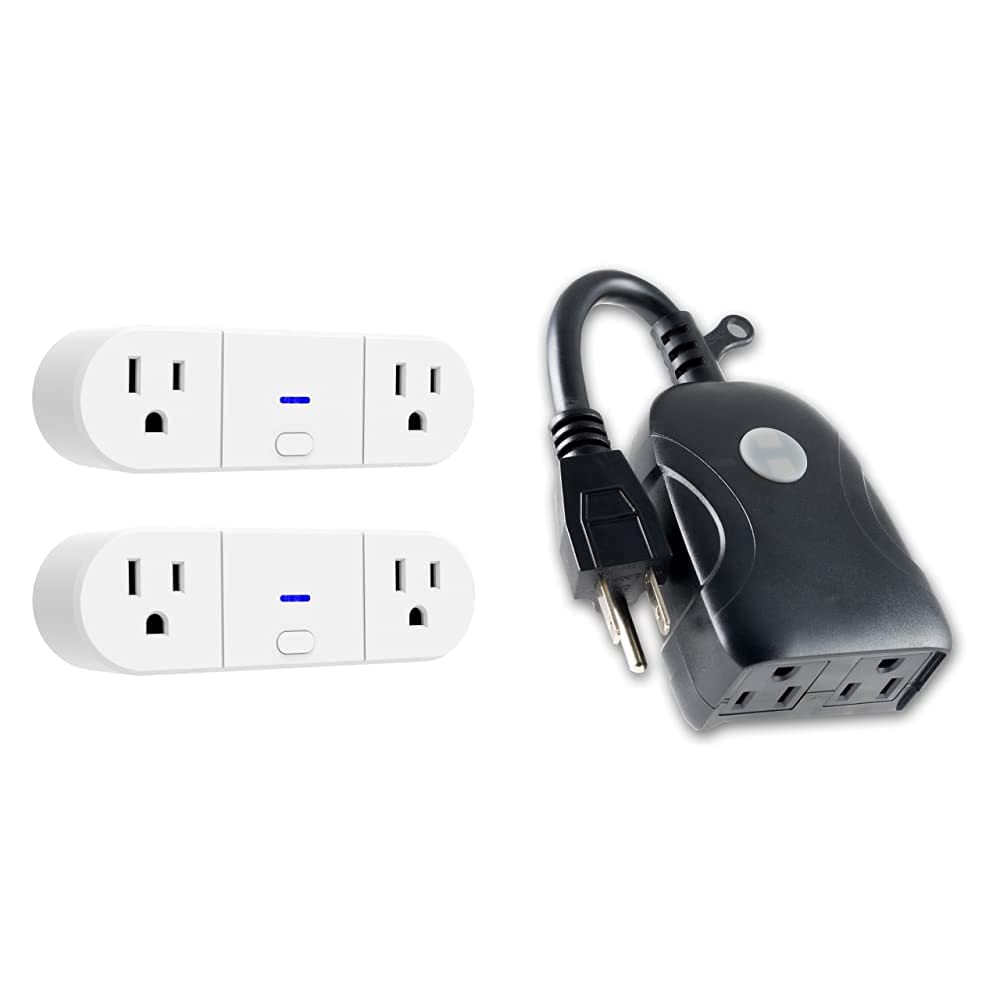 UltraPro Wi-Fi Smart Indoor Plug-ins 2-Outlets 2-Pack UltraPro Wi-Fi Smart Outdoor Plug-in