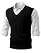 JMIERR Sweater Vest Men Old Money Early Fall Fashion Causal Sleeveless Cable Knitted V Neck Vests Black