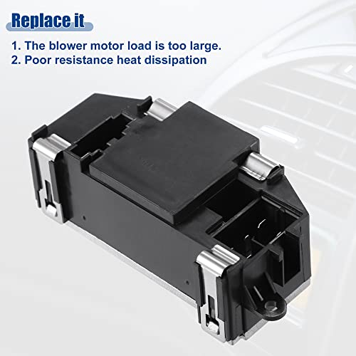 Image of ACROPIX HVAC Blower Motor Resistor Replacement Fit for Audi A4 A5 A8 - Pack of 1 Silver Tone