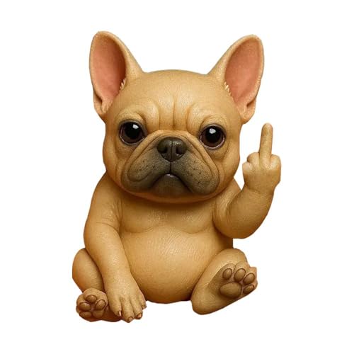 Fun Mini Middle Finger Animal Statue Decor Cow Mini Resin Statues Realistic Tiny Resin Miniature Calf Cute Figurines かわいいミニ中指動物の
