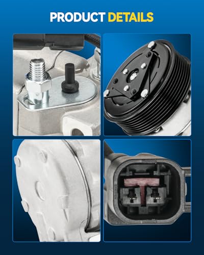 Image of PHILTOP Air Conditioner AC Compressor for Ford F250 /F350 /F450 /F550 Super Duty 2011-2016 6.7T,F650 /F750 2016-2019, 2021-2023 6.7T,F59 Commercial Stripped Chassis 19-21,F53 Motorhome Chassis 19-23