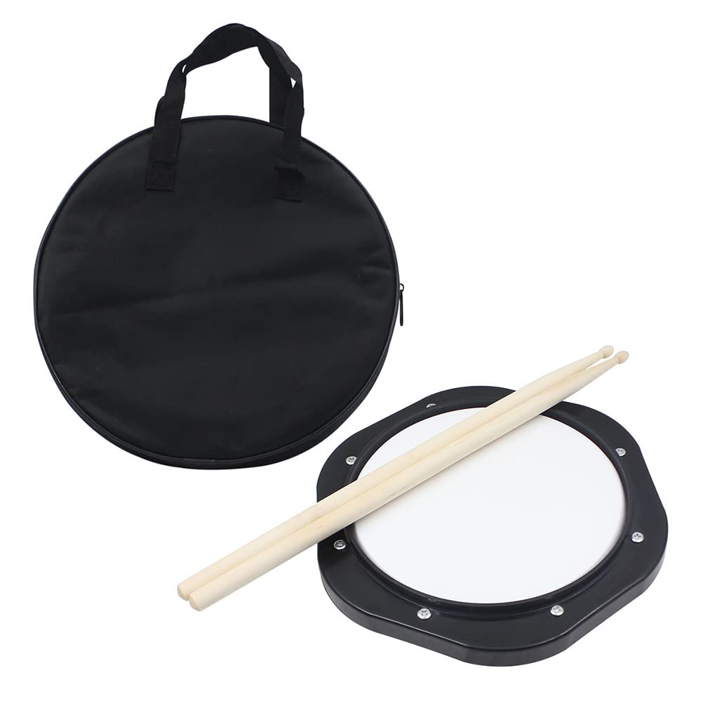GALPADA Juego de Práctica para Batería Pad de 10 Pulgadas y Baquetas, Material Abs Ligero y Flexible Bolsa Fácil de Transportar para Adultos y Niños