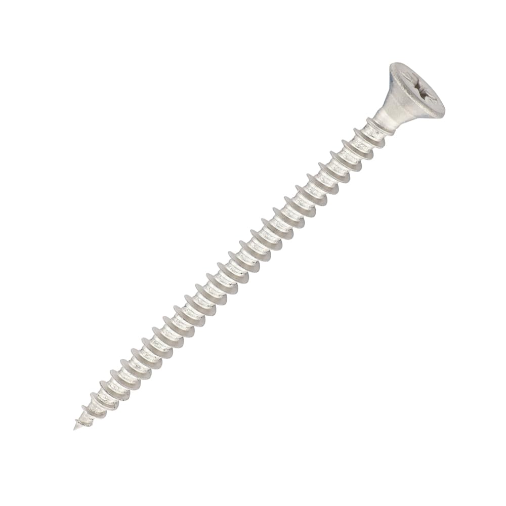 SiDAX | Stainless Steel Woodscrews | PoziDrive | Countersunk | A2 Stainless Steel | 5.0 x 70mm | Box 200 pcs (CHP04-050070)