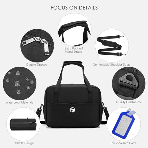 SPAHER Wizzair Vueling Travel Bag, 40 x 30 x 20 cm, Foldable Carry On Luggage, Waterproof Sports Bag for Men, Maternity Bags, Hospital, Luggage, Weekend, Women, 25L