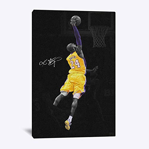 Mengyun Store Kobe Bryant Poster Wall Art Canvas Painting Print Nordic Basketball Player Wall Pictures For Boys Bedroom No Frame B272(40X50Cm)