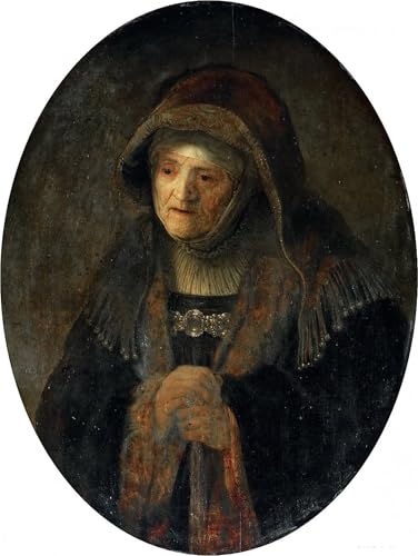 Affiche impression d'art Rembrandt, toile haut de gamme de la prophétesse Anne