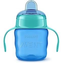 Valvula Avent Philips Avent SCF551/05 - Vaso con boquilla de silicona para niño, válvula antigoteo, sin BPA, para 6 meses, 200 ml, color verde
