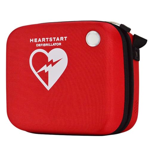 Contenedor Desfibrilador Portátil, Bolsa De Almacenamiento DEA Caja De Almacenamiento Emergencia, 24x21x11cm, Símbolo Llamativo, Con Orificio Para Señal Control Remoto, Adecuado Para La Serie AED120P