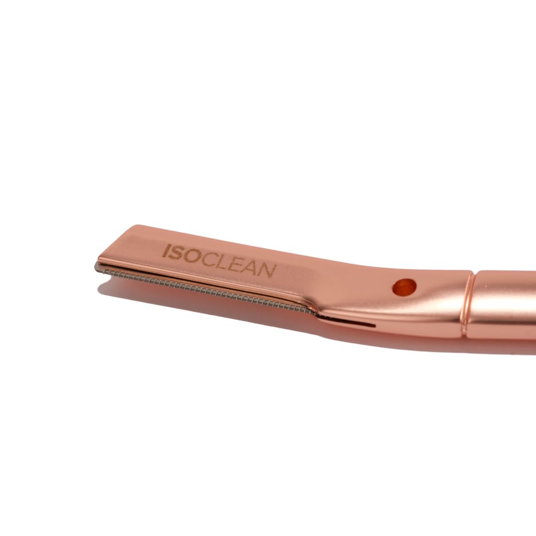 ISOCLEAN Facial Dermablade Razor with 6 Stainless Blades -Professional Hair Removal & Skin Exfoliation Tool - Image 3