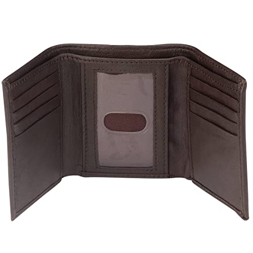 Fox Valley Traders Genuine Leather Embossed RFID Trifold Wallet4