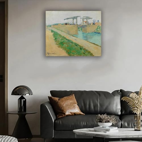 Tableau Monet Le Pont Langlois affiche impressionniste murale de salon - 2