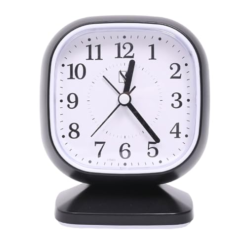 LckCryspho アナログ目覚まし時計 電池式 置き時計 ? ノイズレス設計で安らかな睡眠をサポート、ベッドサイドや子供部屋に最適