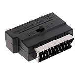 Adaptador Scart de 1 Pieza Baoblaze Scart In & out Cambia a Triple 3X RCA Phono Svideo SVHS Adaptador de Video/Audio