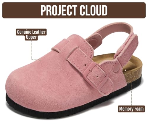 Image of Project Cloud Kids 100% Genuine Leather Non Slip Clogs with Cork Footbed