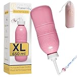 First Days Maternity Maxi Peri Bottle - 650ml Portable Bidet for Postpartum Care, Pain Relief - Perfectly Angled Head - Perfect After Birth Essentials for Mum (Pink)
