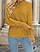 ZESICA Women's Fall 2026 Turtleneck Batwing Long Sleeve Ribbed Knit Casual Soft Pullover Sweater Jumper Top,Mustard,Medium