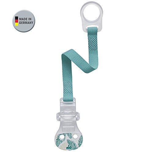 nip Schnullerband mit Ring // 2-er Set Boy // Komfort-Verschluss für alle Schnuller ohne Ring // NEU Befestigungsring aus flexiblem Silikon // made in Germany