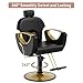 LOUVIXA Barber Salon Chair for Hair Stylist, Height Adjustable Hydraulic Hair Reclining Salon Chairs, 360 Degrees Rotation, Multi-Function Shampoo Chair for Barbershop (Modern Black)
