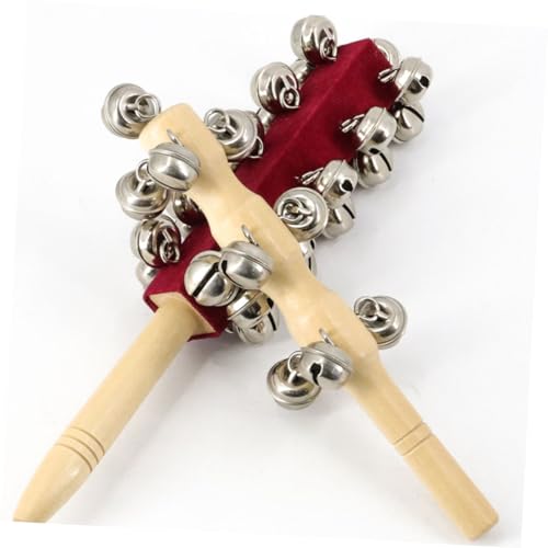 VICASKY 2 Peças Brinquedos De Chocalho Sinos Instrumentos Musicais Jingle Instrumento Sinos De Trenó