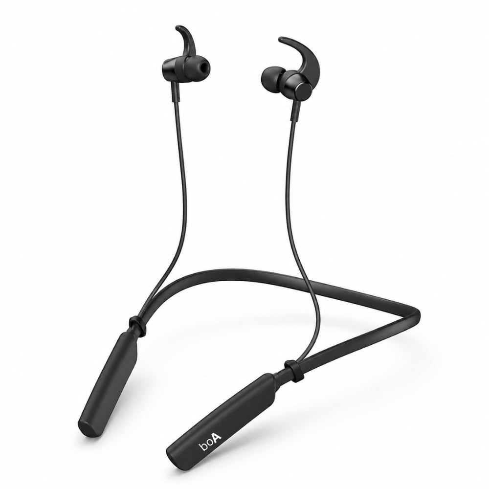 boA Bluetooth In Ear Headphone with Deep Bass, Rapid Charging Feature, Ergonomic Neckband Fit, HD Calling Mic, Long Battery Backup for Music Gaming Travel, Compatible with Android and iOS Devices-image-22