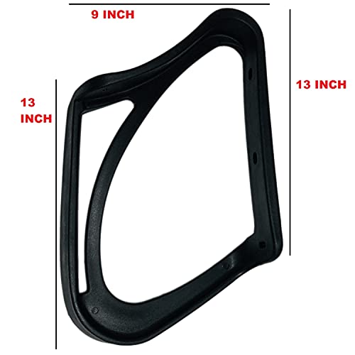 Comfortable Office Visitor revolving Boom Chair Spare Parts Accessories Net Back with nut Bolts and Key fit to Every Chair (Boom Black Back with Handle, Chair Parts)