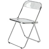 Klappstühle Moderner Und Einfacher Transparenter Klappstuhl, Acryl Esszimmerstuhl Für Den Hausgebrauch, Kreative Mode Rückenlehne, Kann 120 Kg Tragen ( Color : Transparent , Size : 47*49*74CM )