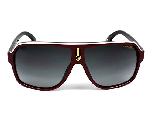 Carrera Men's CA1001/S Pilot Sunglasses, RED Black/Dark Gray Gradient, 62 mm2