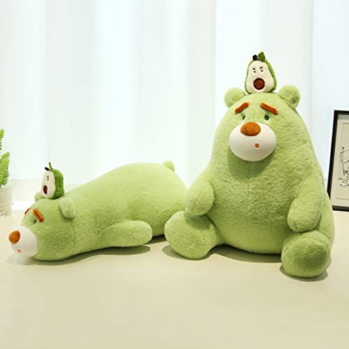 15.7 Inch Big Bear Stuffed Animal, Creative Green Avocado Teddy Bear Plush Pillow, Clever Boy's And Girl's Room Decor, Perfect Stress Relief Bear Squishymalow Gifts For Women #TOP4