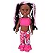 futd Schwarze Puppe, 14 Zoll Afrikanisches Schwarzes Baby MäDchen Bewegliche Puppe Mode KostüM Spielzeug, Realistische Schwarze Baby MäDchen Puppe Spielzeug Festival Geschenk FüR Kinder Kinder