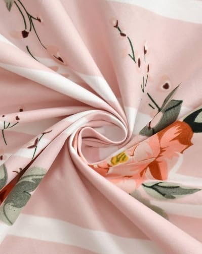 Image of 380 TC Premium Glace Cotton Elastic Fitted Bedsheet King Size with 2 Pillow Covers King Size | Double Bed with All Around Elastic (Rose Flower, Fitted - 72 inchx78 inch King)