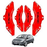 Capa De Pinça De Freio 4 Pç Compatível Civic 2008 A 2014 (Vermelho)