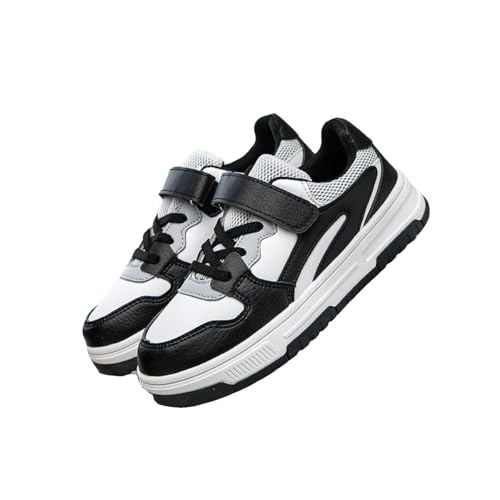 Boys Girls Outdoor Sports Sneakers, Board Shoes with Leather Upper, Breathable and Comfortable with Soft Padded Neck, Fashionable Retro Street Style, Suitable for All Seasons
