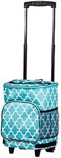 dbest products Ultra Compact Cooler Smart Cart, Moroccan Tile Insulated Collapsible Rolling Tailgate