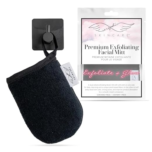 Seraphic Skincare Korean Exfoliating Mitt - Facial Exfoliating Scrub, Exfoliator Gloves - Face Cleaning Mitten, Self Exfoliator Glove - Chemical-Free Exfoliation, Dead Skin Remover, Acne Prevention