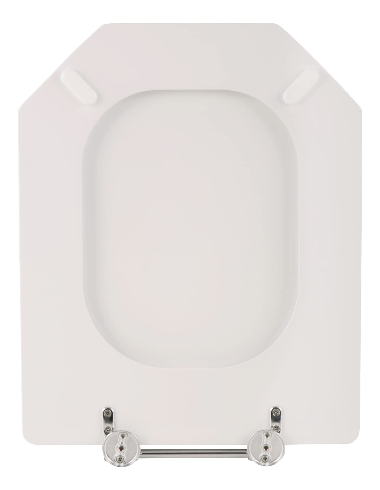 Sanitop-Wingenroth - 56696 4 - WC-Sitz in Wieß - Hochwertiger Toilettensitz mit Holzkern & Edelstahlscharnier