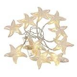 BAZEITFLOW Sea Star Shape LED Lichterkette mit Bunten Party Hängelichtern Batteriebetrieben...