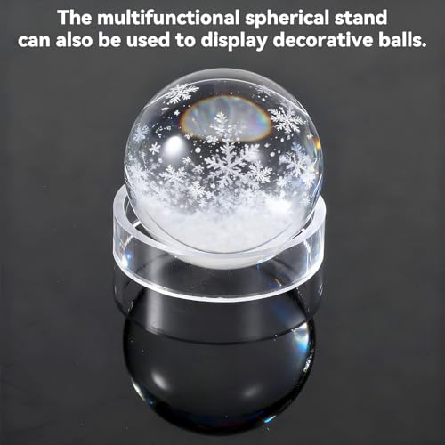 6 Stück Acryl Ringe Ball, 6,7 Und 4,5 cm Acryl Ballhalter Klar Ring Kugel Kugel Stand Rund Kunststoff Fußball Ring Ständer, Rund Display Sockel Staffelei Ballständer Für Basketball Volleyball Softbal
