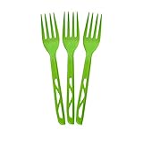 Transitions2earth Compostable Forks - Made from Corn - Box of 200 (7.7 Inches) - Green - Large, Heavyweight, Plant based, Non-GMO, Earth Friendly, Heavy Duty, Heat Resistant, Biodegradable Cutlery