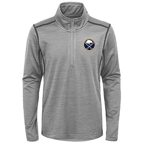 Outerstuff NHL Little Boys Kids (4-7) Back To The Arena 1/4 Zip Pullover Sweater Grey Buffalo Sabres Small (4)