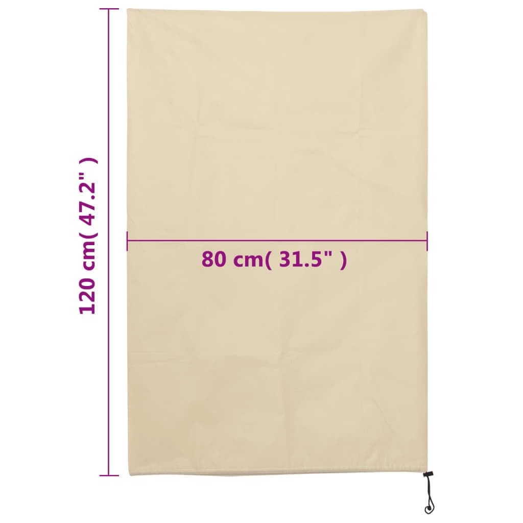 Wintervlies Pflanzenhüllen mit Kordelzug, 4 Stück 70 g/m² 0,8 x 1,2 m Vliesstoff, Beige Frostschutz für Gewächshaus Balkon Terrasse Outdoor Pflanzenpflege