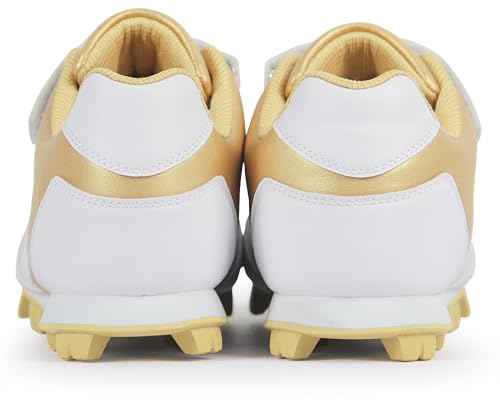 Sooneeya Unisex-Child Turf Baseball Shoes Youth No-Tie Softball Cleats Comfortable Sneaker Gold 12 M Us Little Kid thumb #4