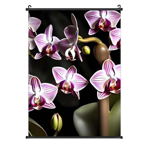Poster sur toile orchidée cloche toile murale florale 40x61 cm