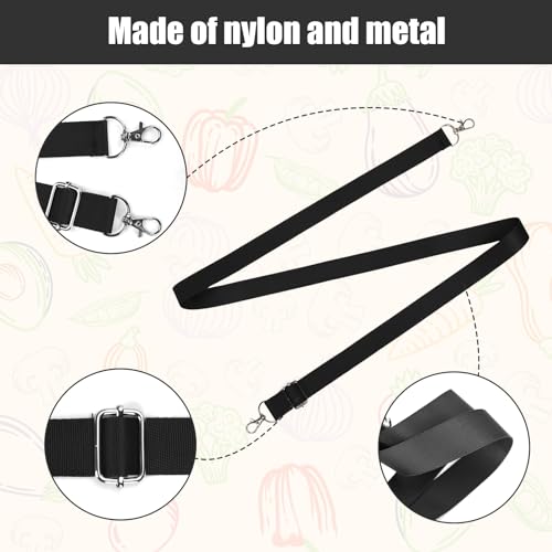 Image of 4pcs Horse Blanket Sheet Leg Straps Replacements, 26.77-49.21 Inch Adjustable Nylon Horse Bucket Straps with Metal Swivel Clips, Horse Blanket Belly Tail Accessory Supplies for Horse Gear, Black