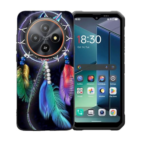 LCEHTOGYE �K�p Blackview Fort 2�p�P�[�X�A�K�p Blackview Fort 2 (6,56")�ƌ݊����̂��钴���^�u���b�N�\�t�gTPU�V���R���Q���P�[�X�ی�J�o�[ - BST4