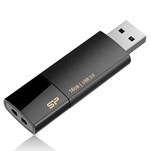 SP Silicon Power シリコンパワー USBメモリ 16GB USB3.0 スライド式 Blaze B05 ブラック SP016GBUF3B05V1K