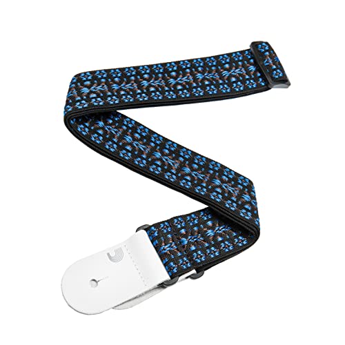 Planet Waves 50G05 Sangle de guitare tissée Hootenanny Bleu/Noir - Les Beatles, Paul McCartney, John Lennon, RIngo Starr, George Harrison Planet Waves 50G05 Sangle de guitare tissée Hootenanny Bleu/Noir