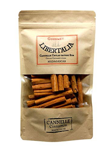 Bâtons de Cannelle dite de Ceylan 8cm 100gr. Origine Madagascar ' Agriculture Durable'