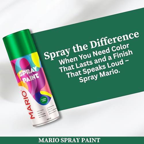 Image of Mario Spray Paint - 13 Fresh Green (400ml) | Fresh Green Spray Paint for Automotive, Metal, Wood & DIY Projects