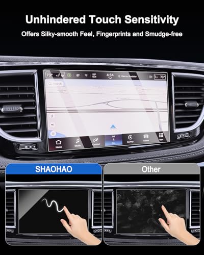 Image of SHAOHAO for 2026 2027 Chrysler Pacifica Anti-Glare Screen Protector for 2021-2026 2027 Chrysler Pacifica / 2025 2026 Voyager Accessories 10.1 Inch Matte Glass Anti Fingerprint & Scratch Bubble Free
