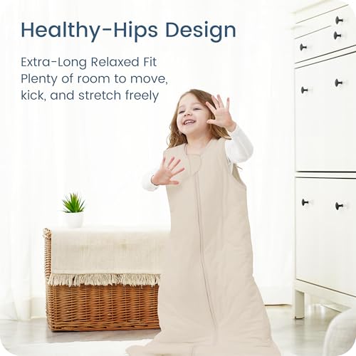 Image of Baby Sleep Sack 15-18-24 Months 1.0 TOG, Quilted Wearable Blanket Baby Sleeping Bag with 2-way Safe Zipper, Ultra Soft All Season Sleep Sacks